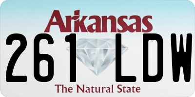 AR license plate 261LDW