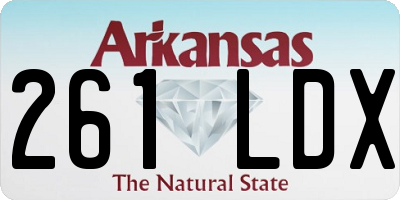 AR license plate 261LDX