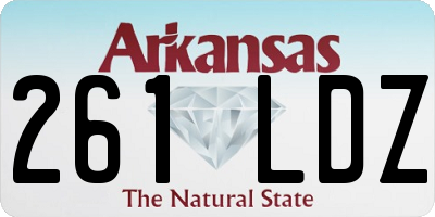 AR license plate 261LDZ