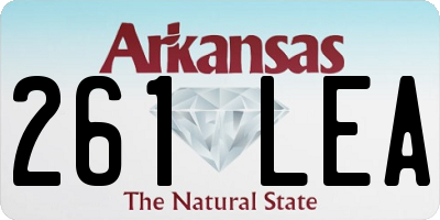 AR license plate 261LEA