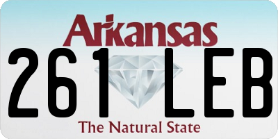 AR license plate 261LEB