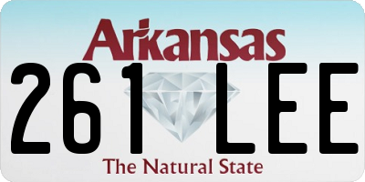 AR license plate 261LEE
