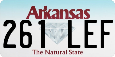 AR license plate 261LEF