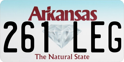 AR license plate 261LEG