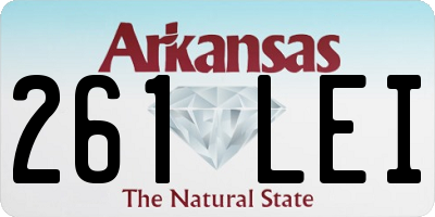 AR license plate 261LEI