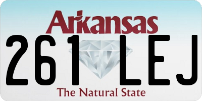 AR license plate 261LEJ