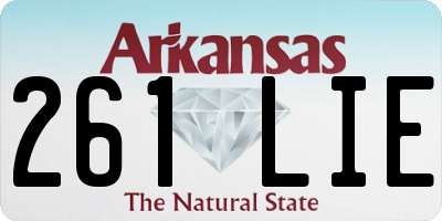 AR license plate 261LIE