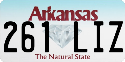 AR license plate 261LIZ