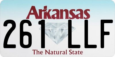AR license plate 261LLF