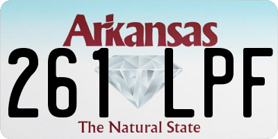 AR license plate 261LPF