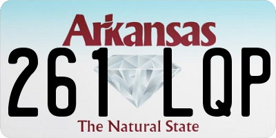 AR license plate 261LQP
