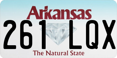 AR license plate 261LQX