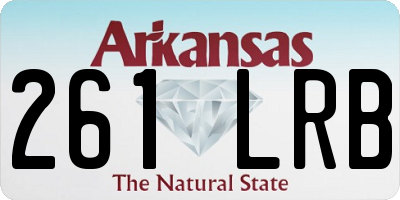 AR license plate 261LRB