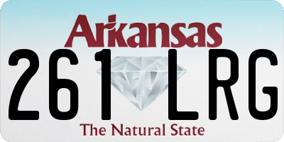 AR license plate 261LRG