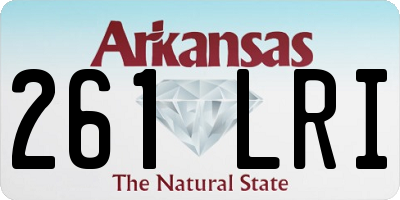 AR license plate 261LRI
