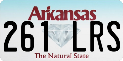 AR license plate 261LRS