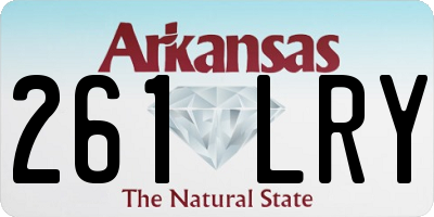 AR license plate 261LRY
