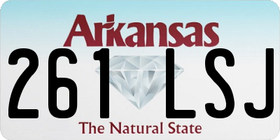 AR license plate 261LSJ