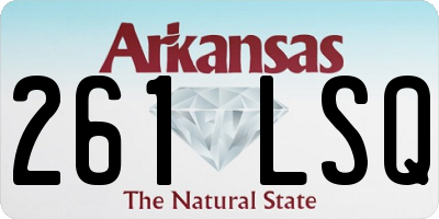 AR license plate 261LSQ