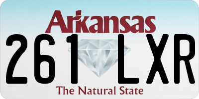 AR license plate 261LXR