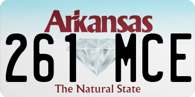 AR license plate 261MCE