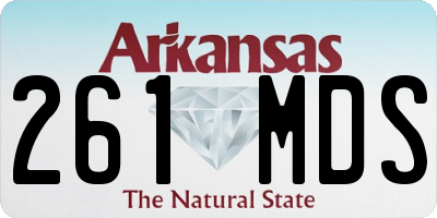 AR license plate 261MDS