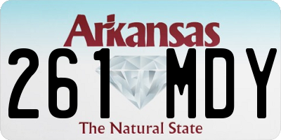 AR license plate 261MDY