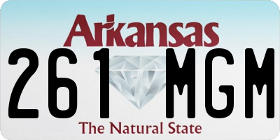 AR license plate 261MGM