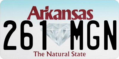 AR license plate 261MGN