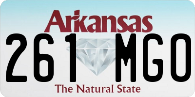 AR license plate 261MGO