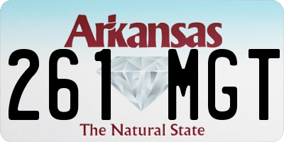 AR license plate 261MGT
