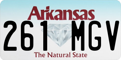 AR license plate 261MGV