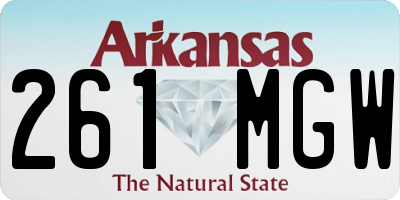 AR license plate 261MGW