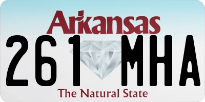 AR license plate 261MHA