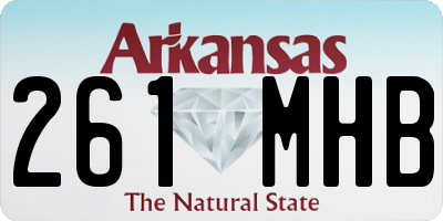 AR license plate 261MHB