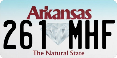 AR license plate 261MHF