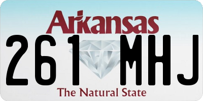 AR license plate 261MHJ