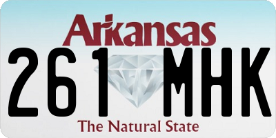 AR license plate 261MHK