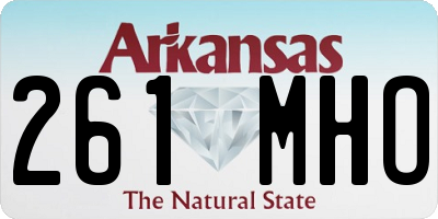 AR license plate 261MHO