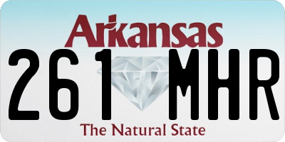 AR license plate 261MHR
