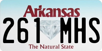 AR license plate 261MHS