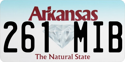 AR license plate 261MIB