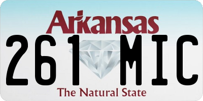 AR license plate 261MIC