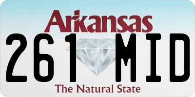 AR license plate 261MID