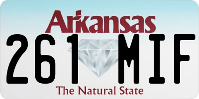 AR license plate 261MIF
