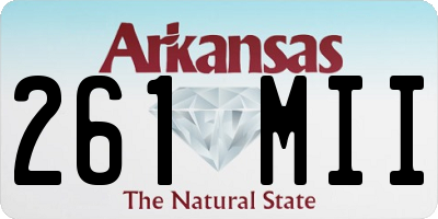 AR license plate 261MII