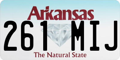 AR license plate 261MIJ