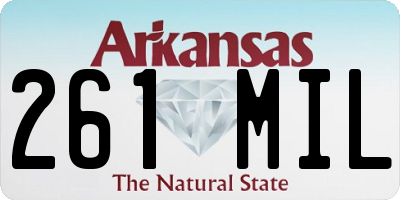 AR license plate 261MIL