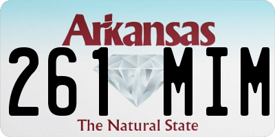 AR license plate 261MIM