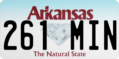 AR license plate 261MIN